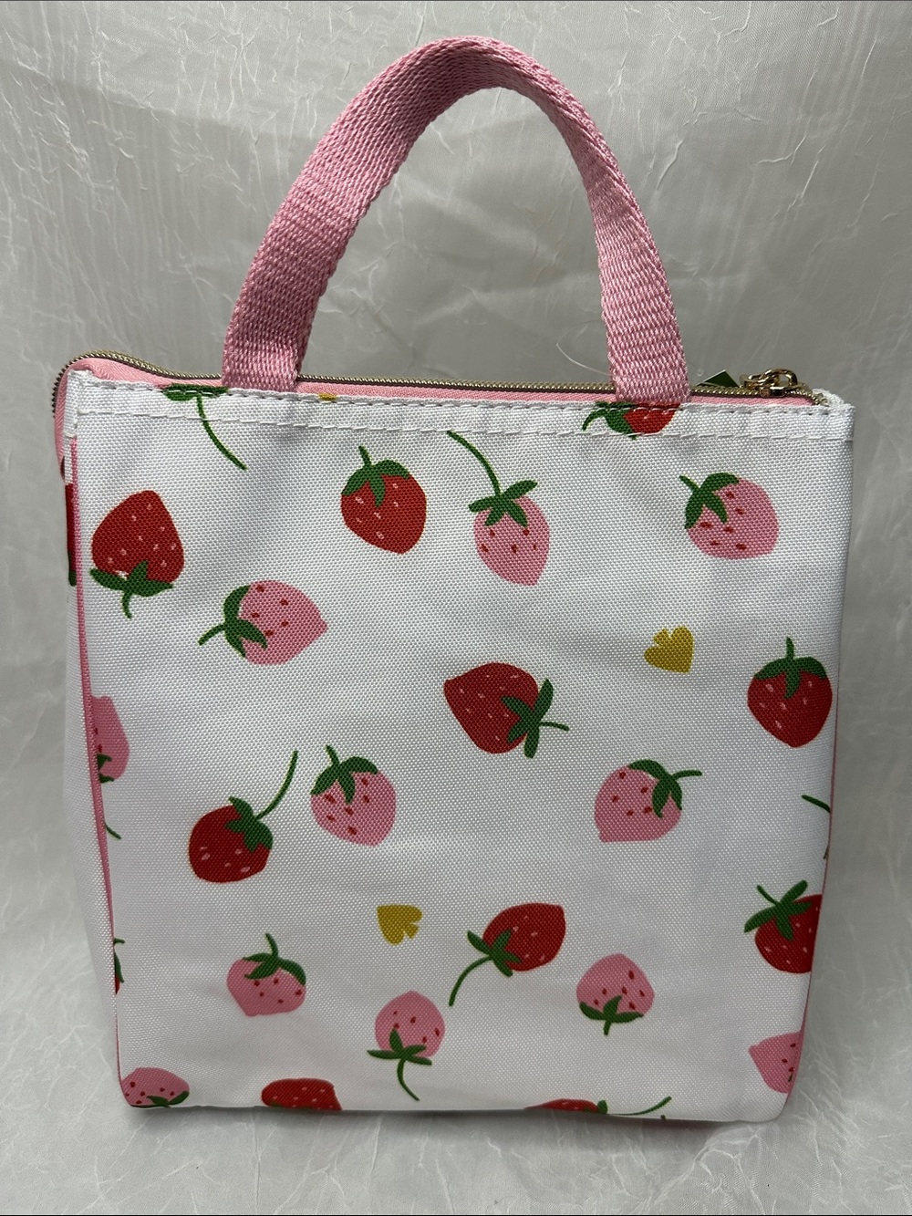 kate spade Strawberry-Print Canvas lunch tote - Pink, Red & Green - Picture 2 of 5